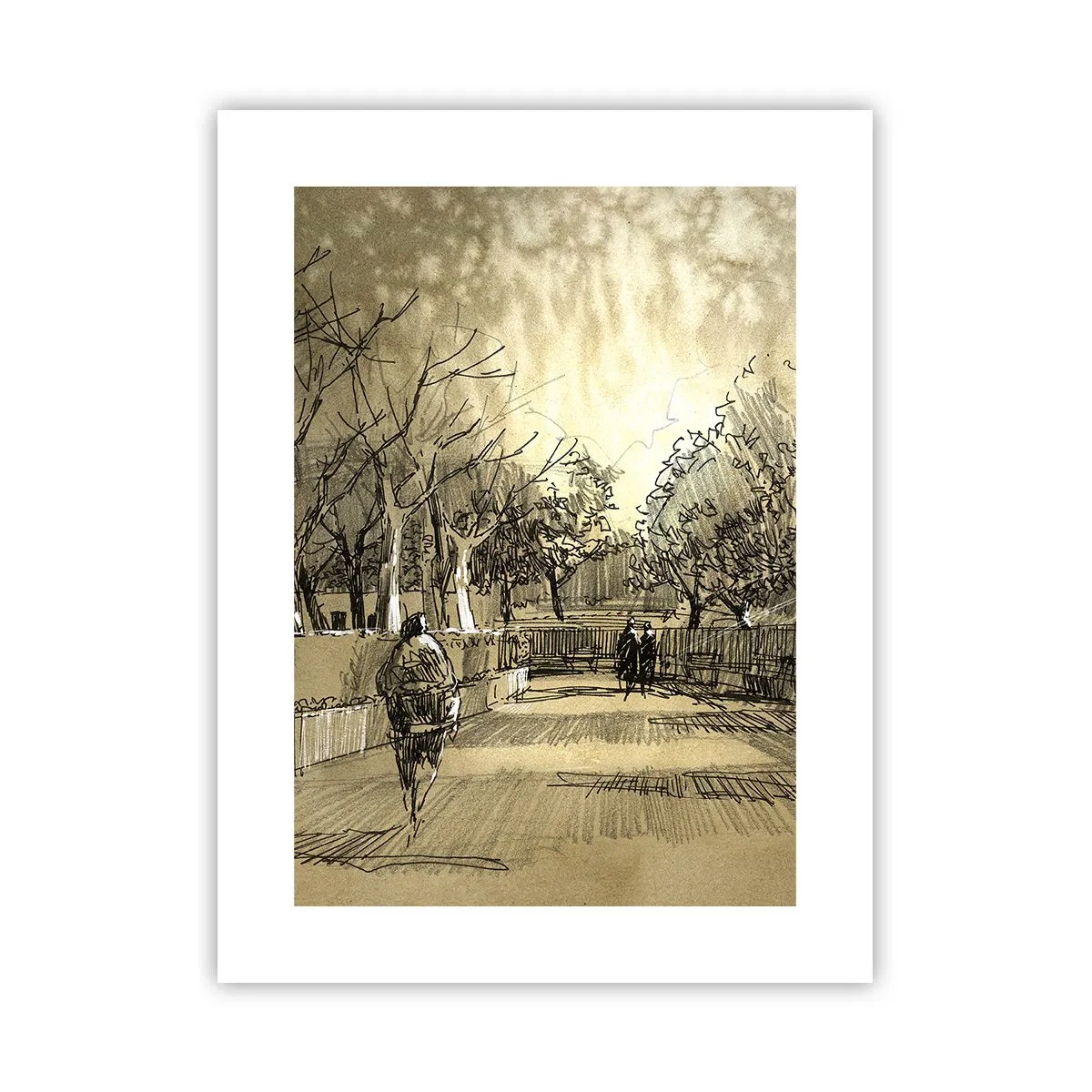 Affiche - Poster - Un moment arrêté avec une plume - 30x40 cm