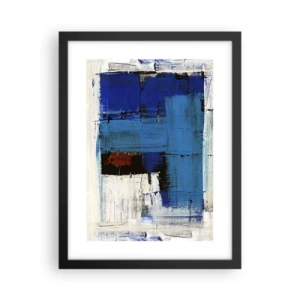 Affiche dans un cadre noir - Poster - Secret de bleu - 30x40 cm