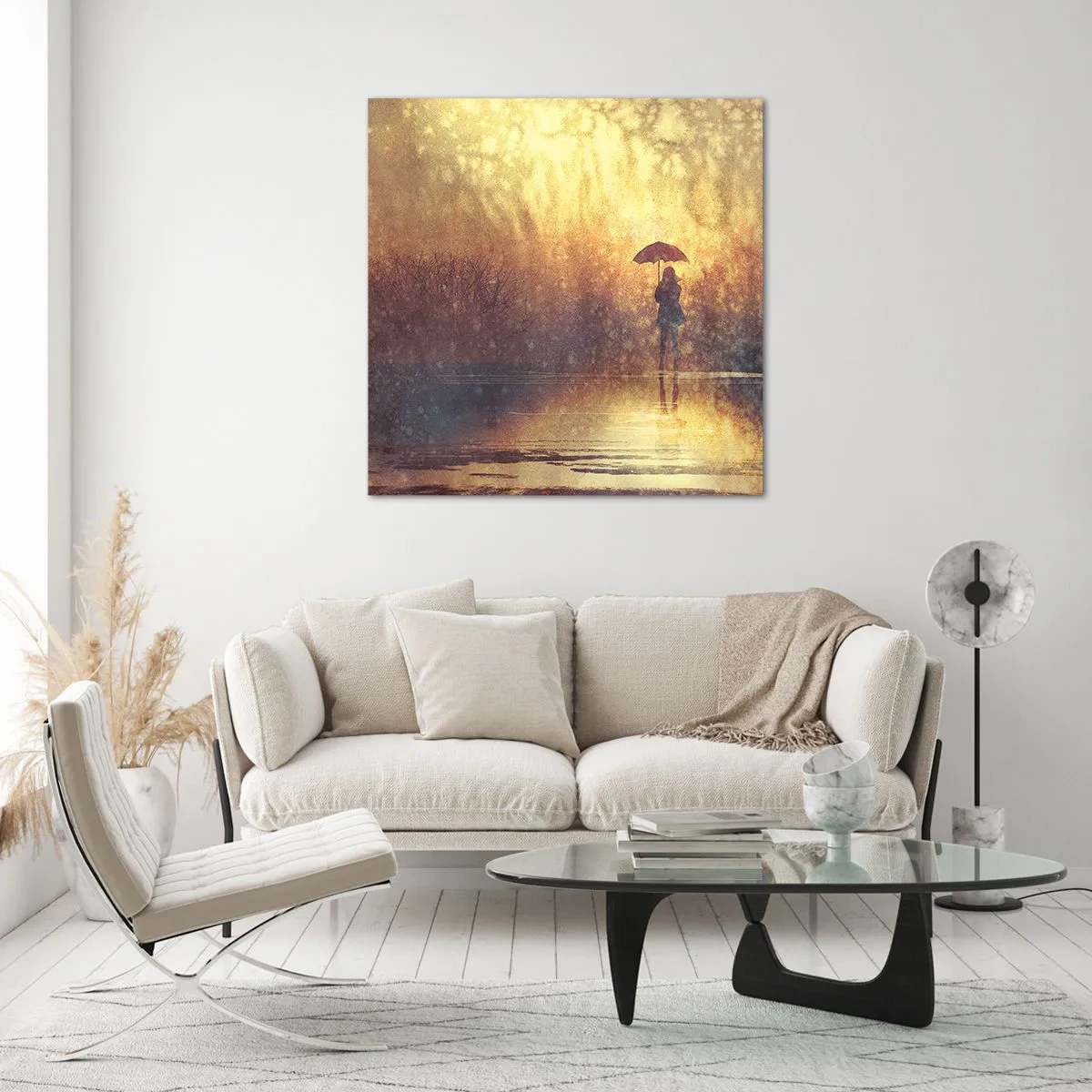 Impression sur verre - Image sur verre - Je sens que quelqu'un me regarde - 40x40 cm