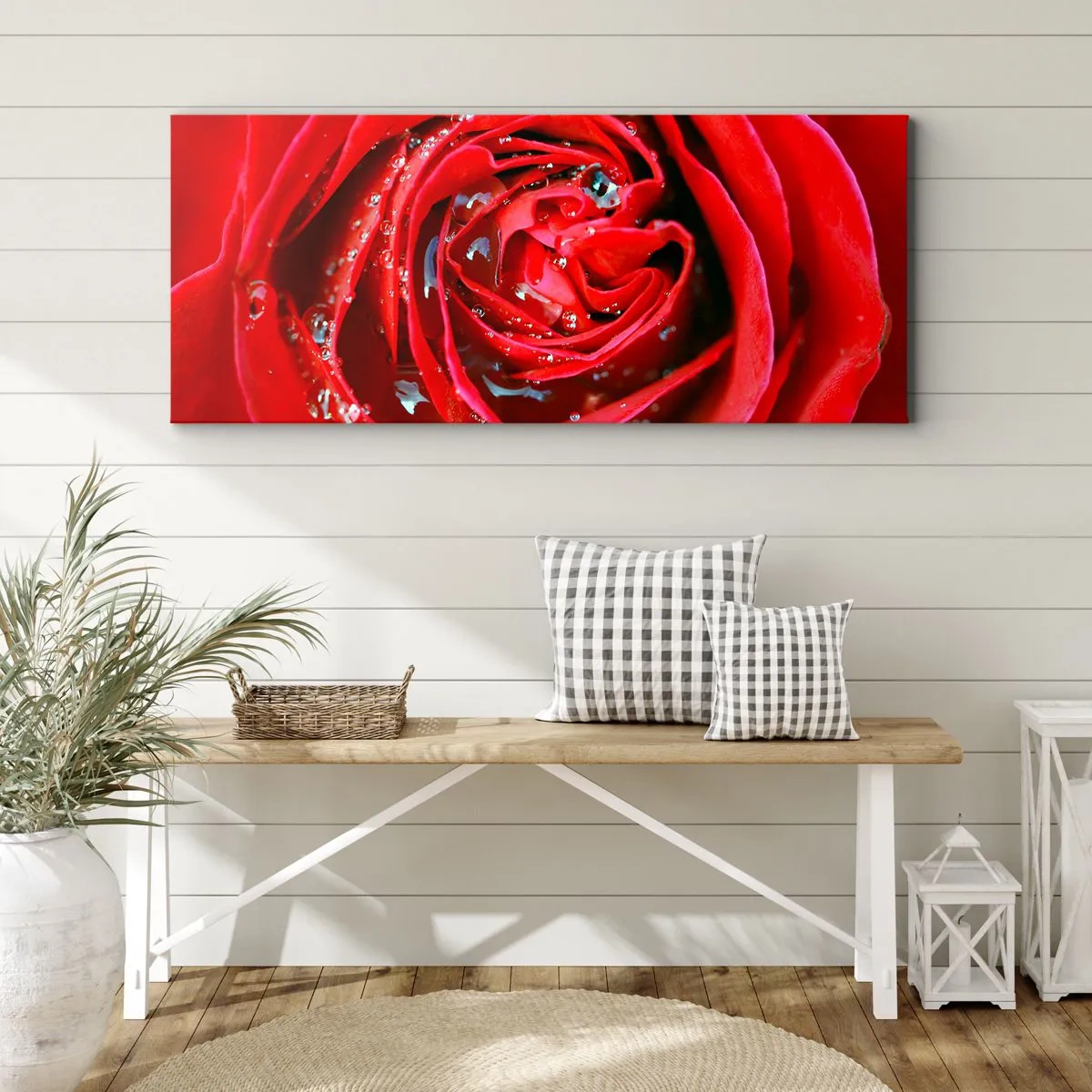 Impression sur toile - Image sur toile - Dans les gouttes de rosée - 100x40 cm