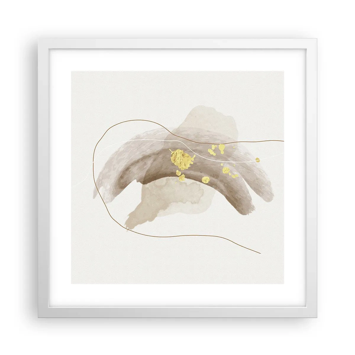 Affiche dans un cadre blanc - Poster - rencontré dans l'espace - 40x40 cm