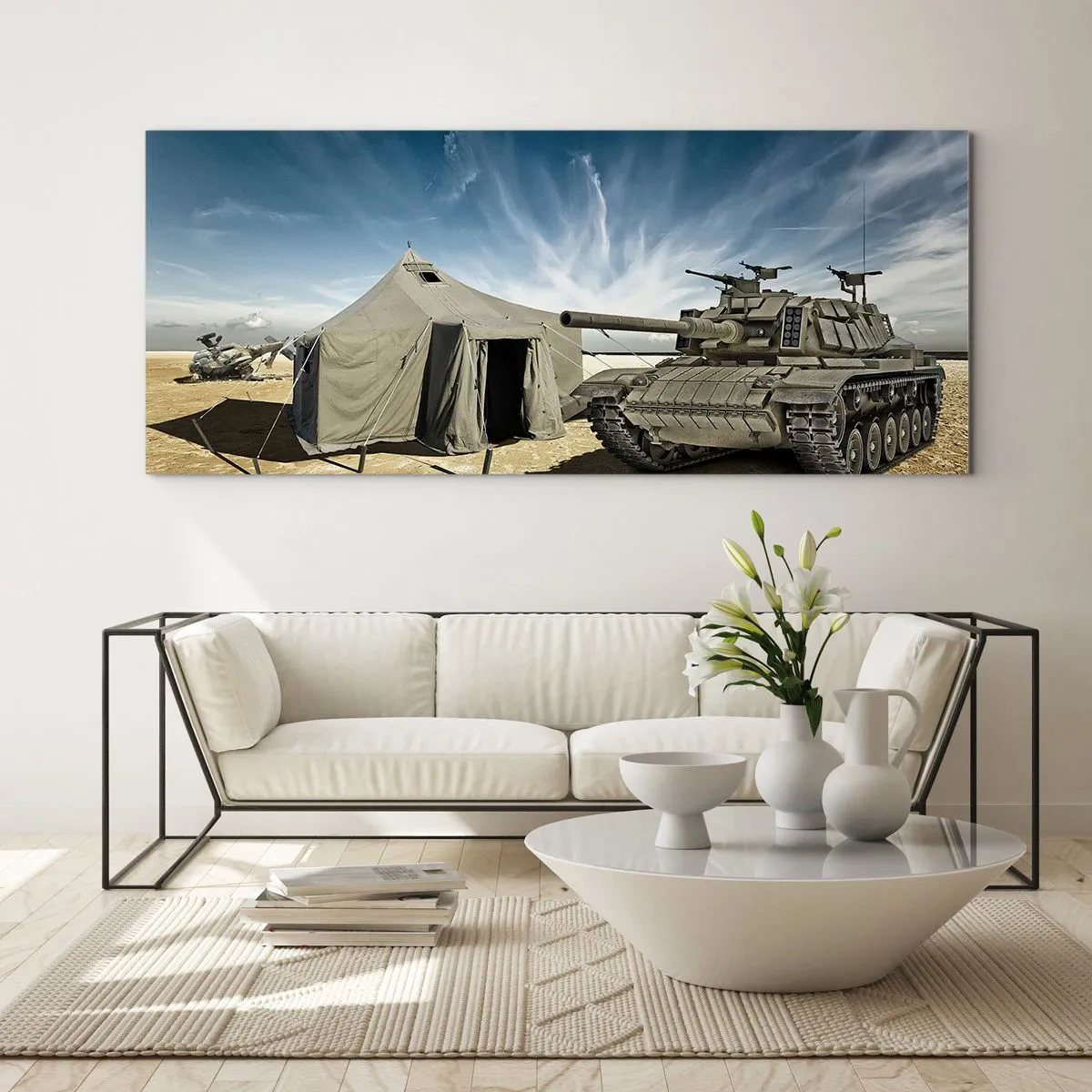 Impression sur verre - Image sur verre - Un rêve militaire - 100x40 cm