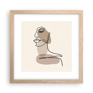 Affiche dans un chêne clair - Poster - S'écouter - 30x30 cm