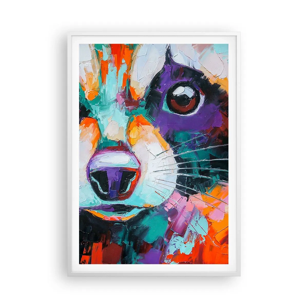 Affiche dans un cadre blanc - Poster - Uniquement de belles émotions - 70x100 cm