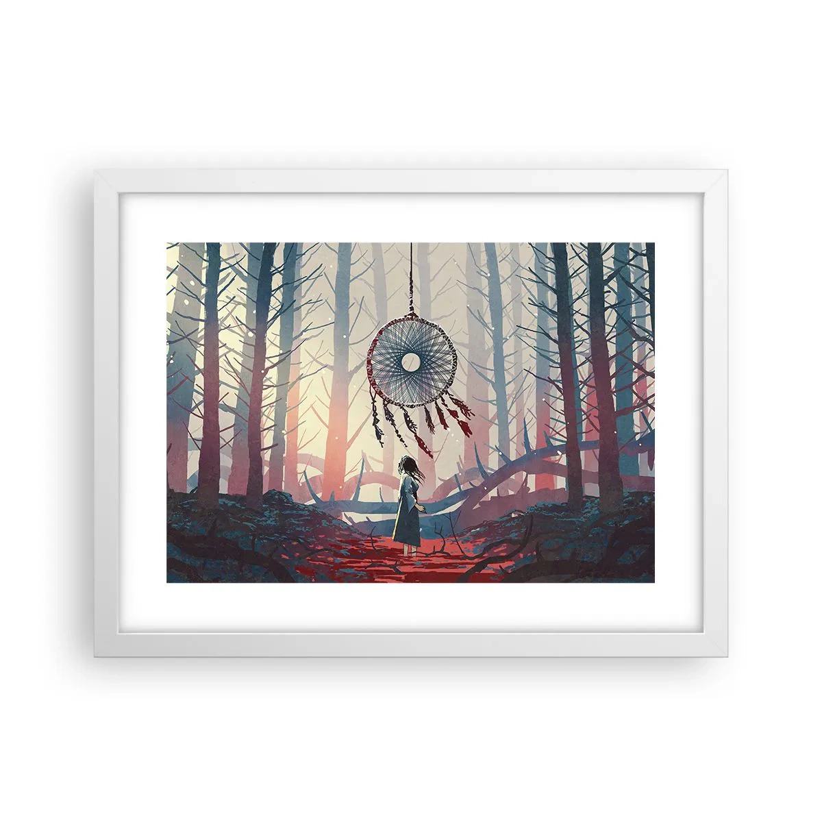 Affiche dans un cadre blanc - Poster - Rituel secret du bonheur - 40x30 cm