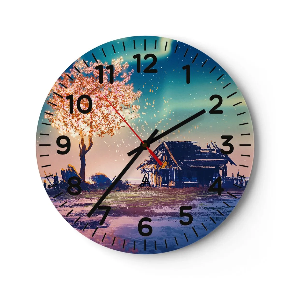 Horloge murale - Pendule murale - La nature ne passe pas - 40x40 cm