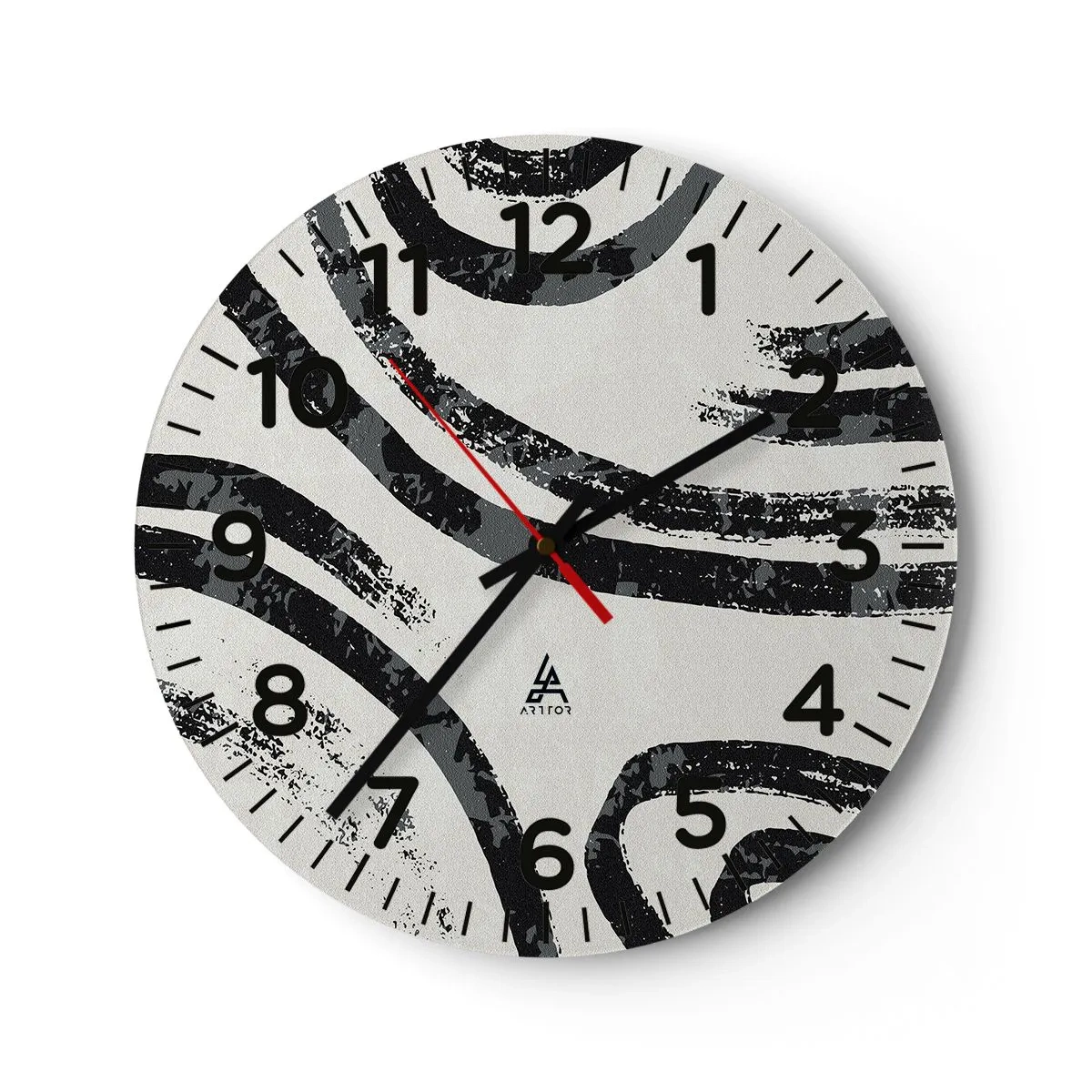Horloge murale - Pendule murale - À moitié arrêté - 30x30 cm