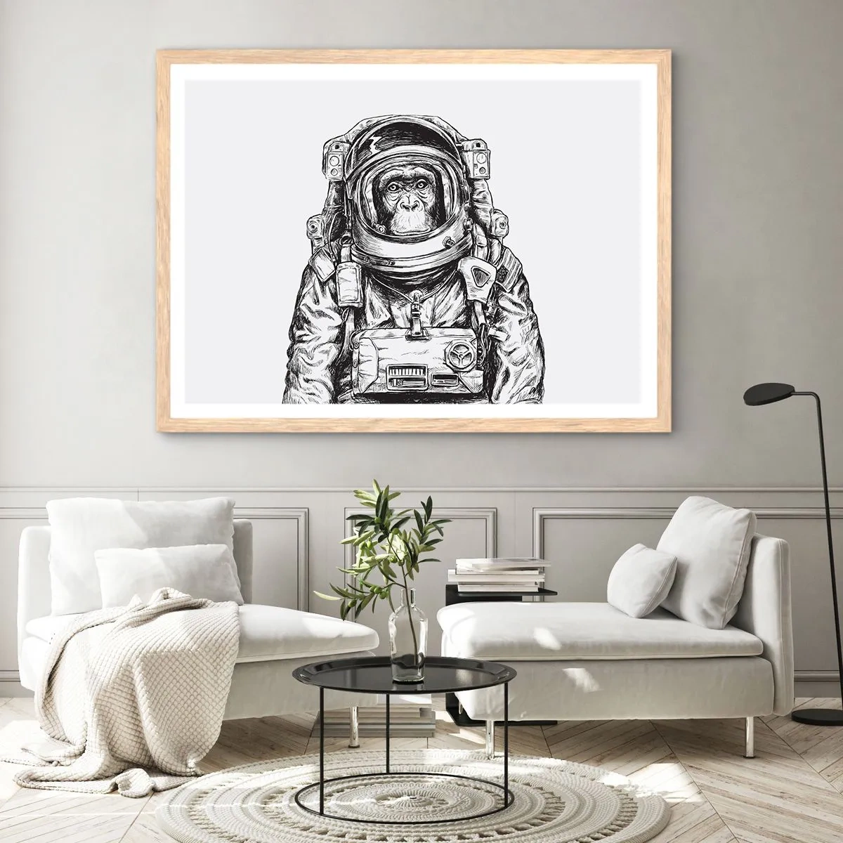 Affiche dans un chêne clair - Poster - Évolution alternative - 40x30 cm