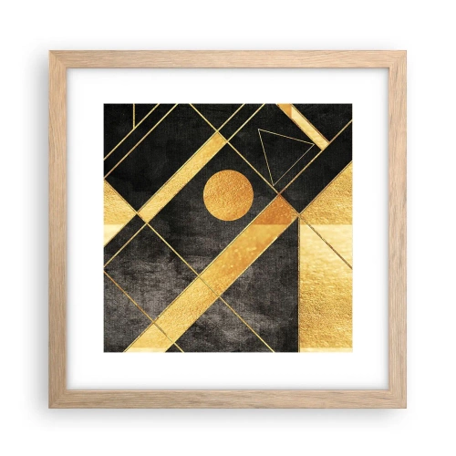 Affiche dans un chêne clair - Poster - Soleil du désert - 30x30 cm