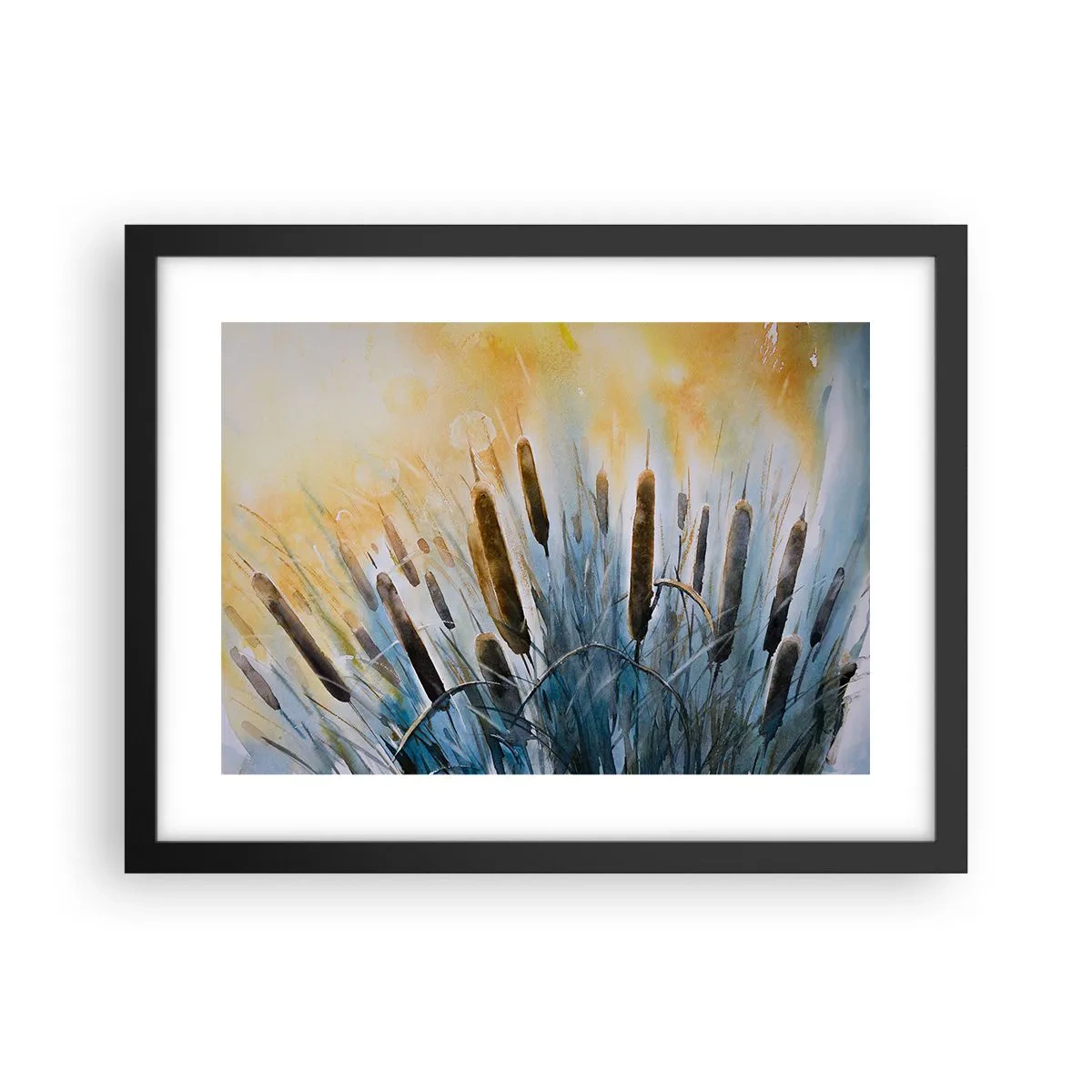 Affiche dans un cadre noir - Poster - Fraicheur de l'eau, chaleur du soleil - 40x30 cm