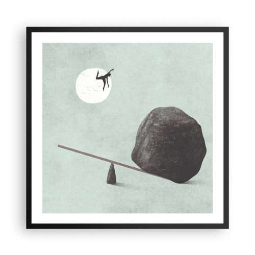 Affiche dans un cadre noir - Poster - Réalisation de ses rêves - 60x60 cm