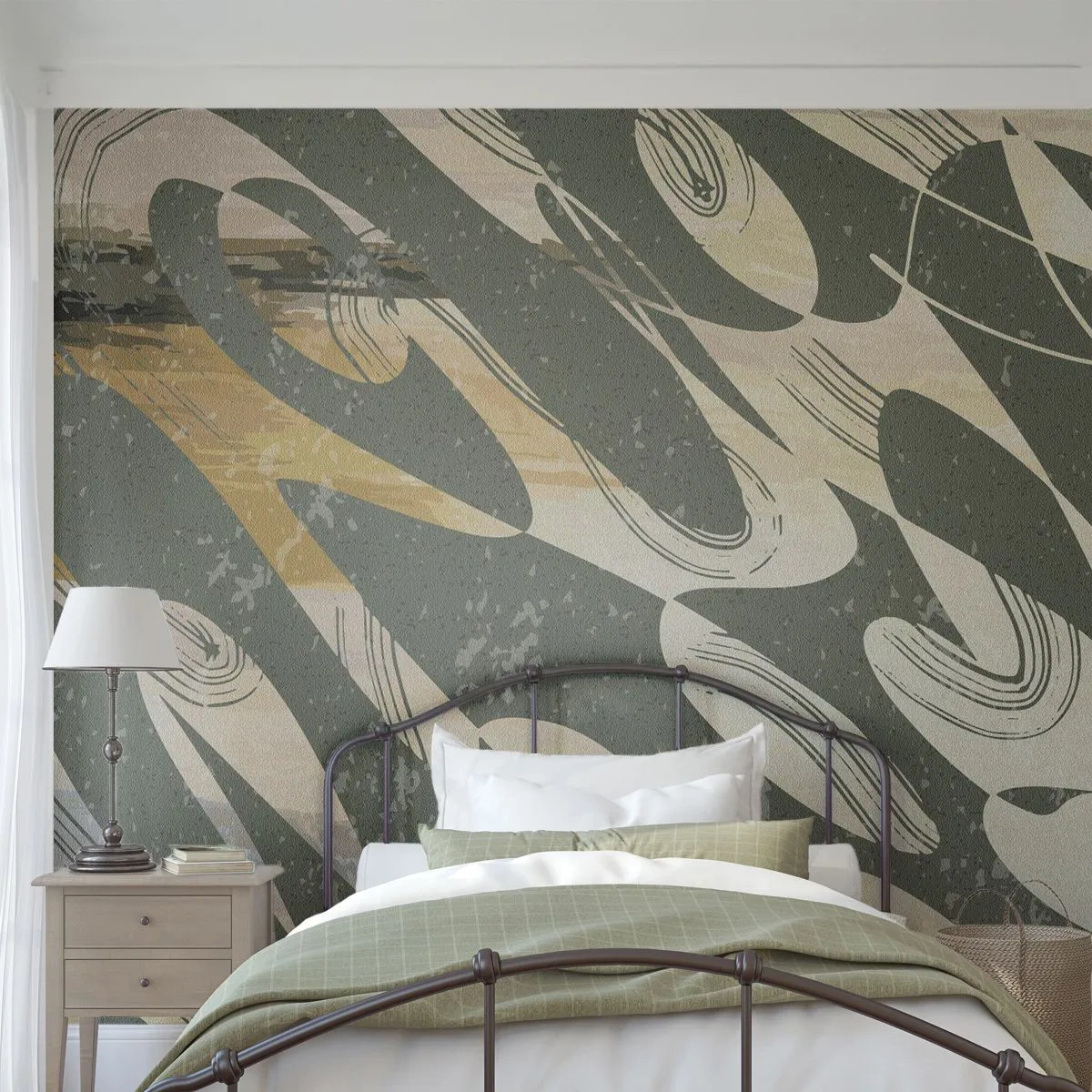 Papier peint sur mesure Standard Eco - Abstraction rythmique - Abstraction, Moderne, Vieilli