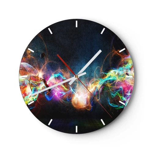 Horloge murale - Pendule murale - Joyeusement contre l'obscurité - 40x40 cm