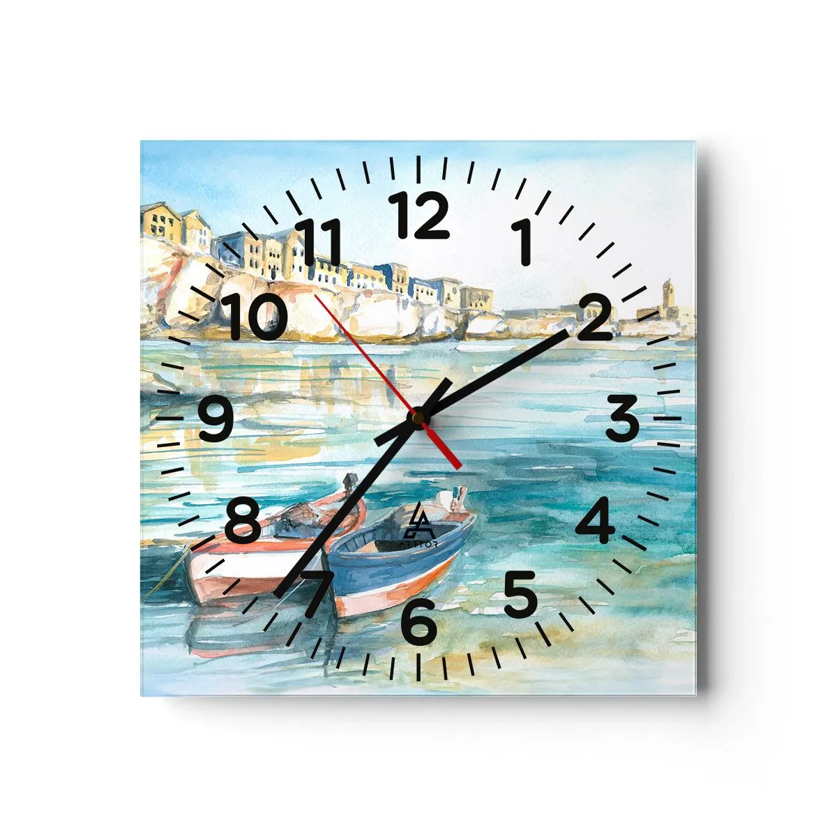 Horloge murale - Pendule murale - Paysage dans l'azur - 30x30 cm