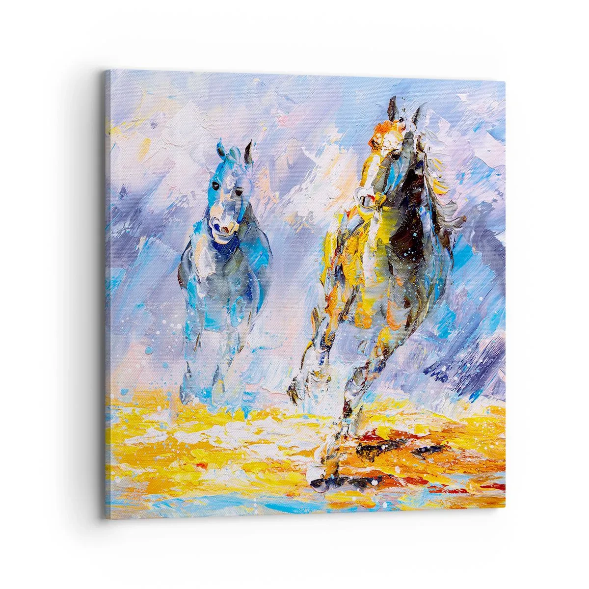 Impression sur toile - Image sur toile - À travers l'éblouissement du galop - 70x70 cm