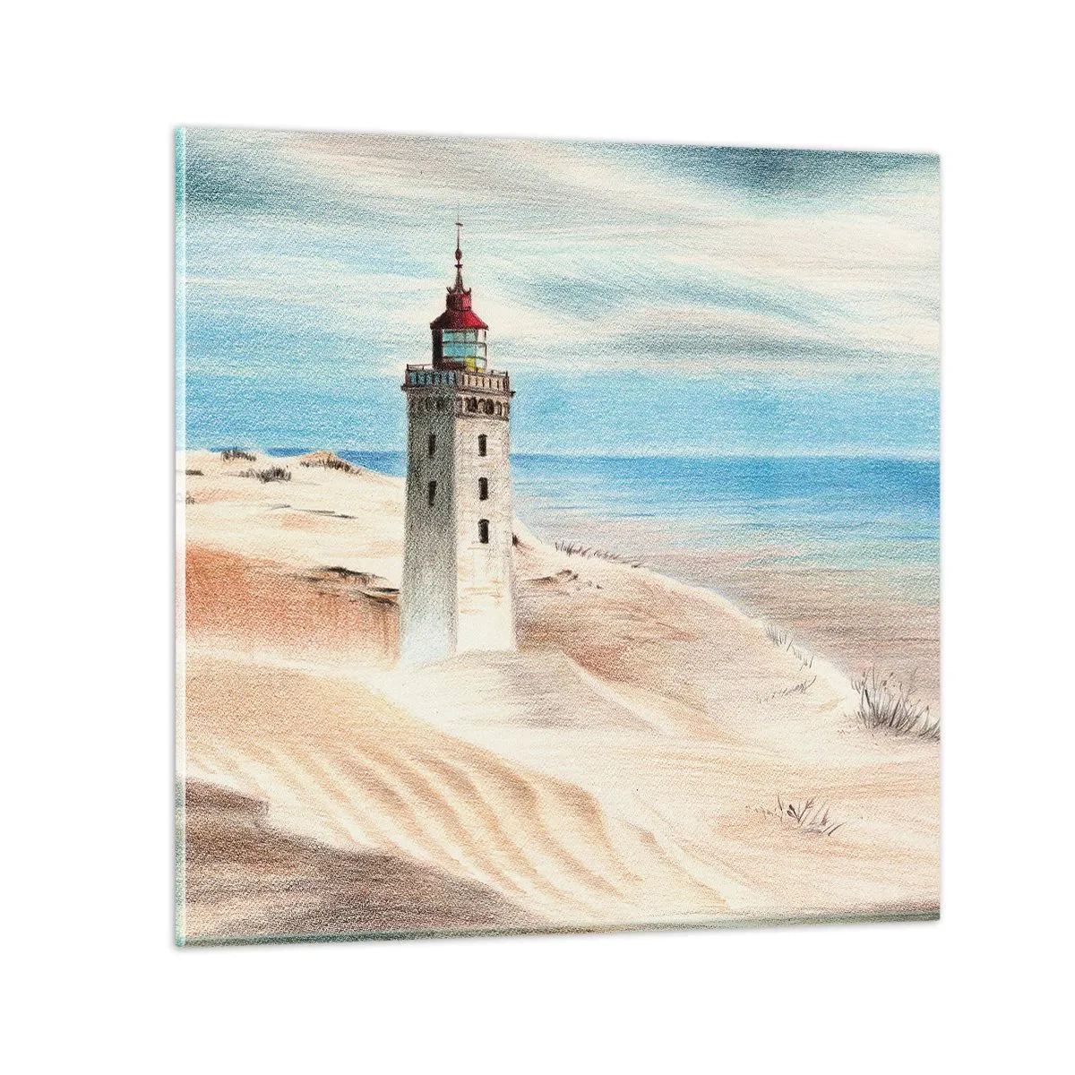 Impression sur verre - Image sur verre - Toujours regarder la mer - 50x50 cm