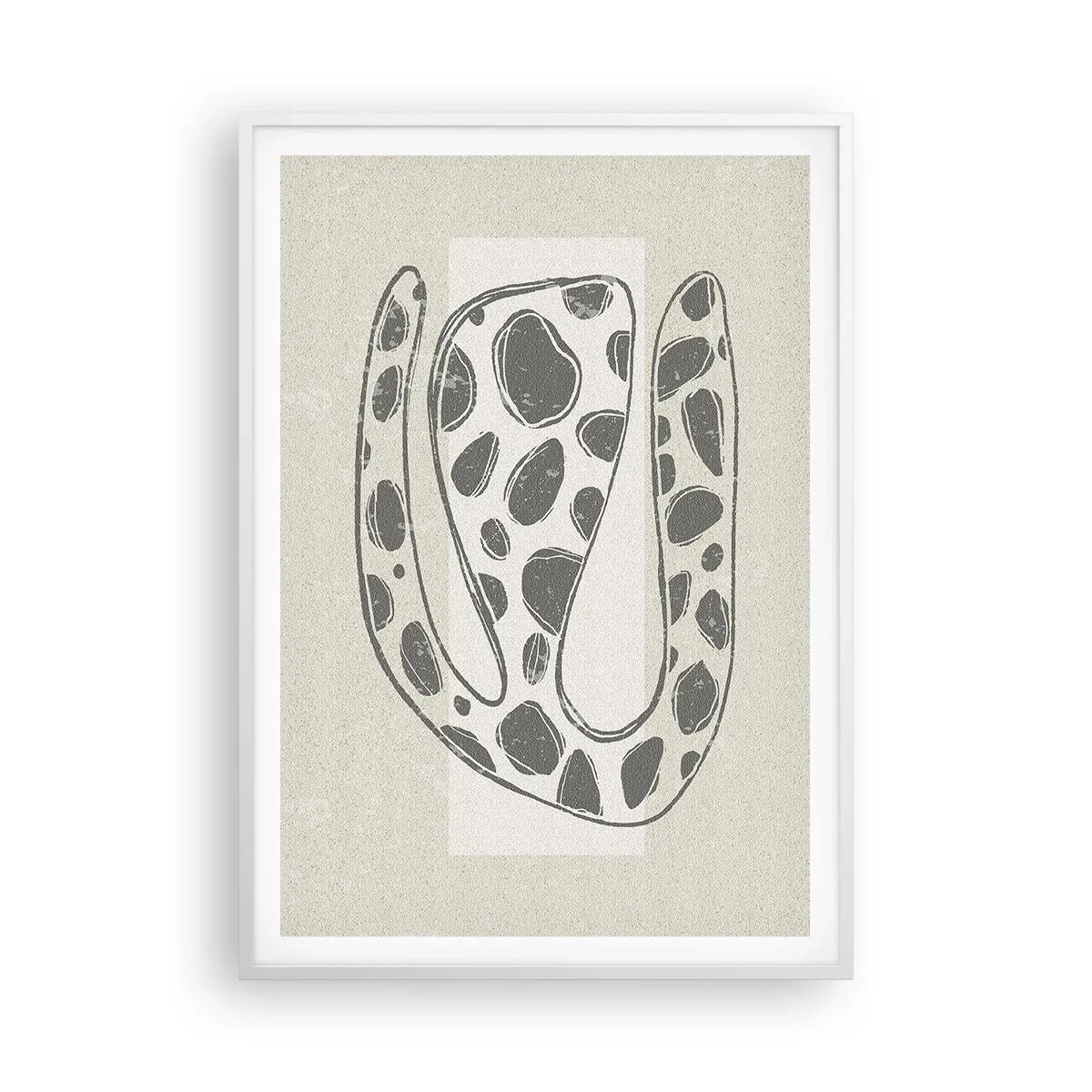 Affiche dans un cadre blanc - Poster - Une étrange créature - 70x100 cm