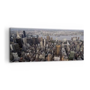 Impression sur toile - Image sur toile - Le cœur battant de notre époque - 100x40 cm