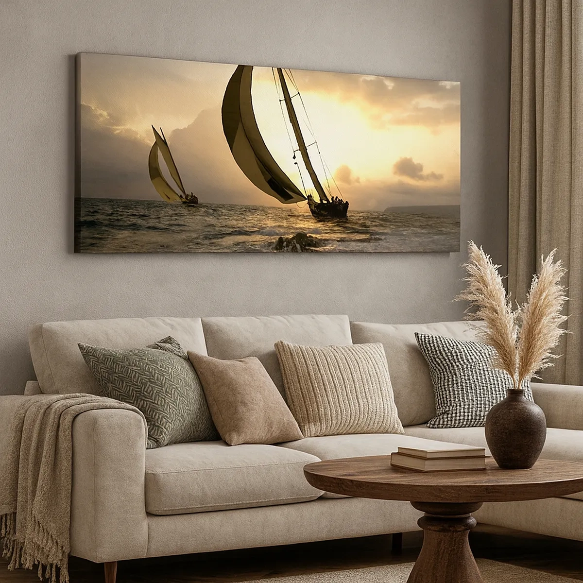 Impression sur toile - Image sur toile - Avec le vent et contre le vent - 30x30 cm