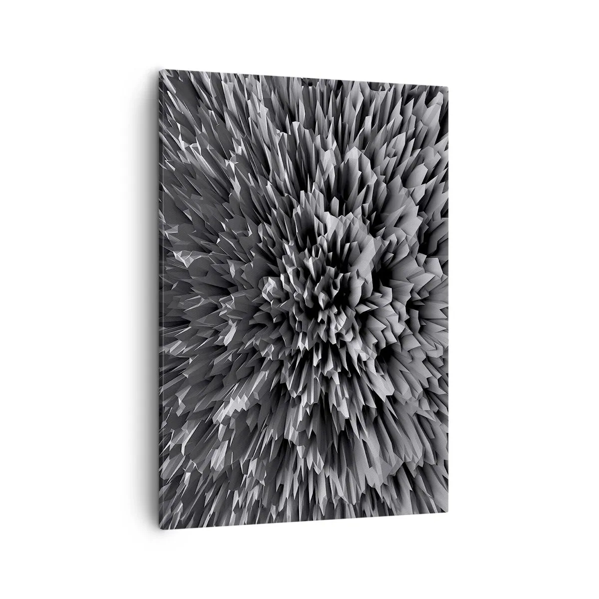 Impression sur toile - Image sur toile - Structure abstraite en nuances de gris - 50x70cm - Ça ne peut pas être plus dur que ça - Décoration murale moderne pour le salon et la chambre ARTTOR