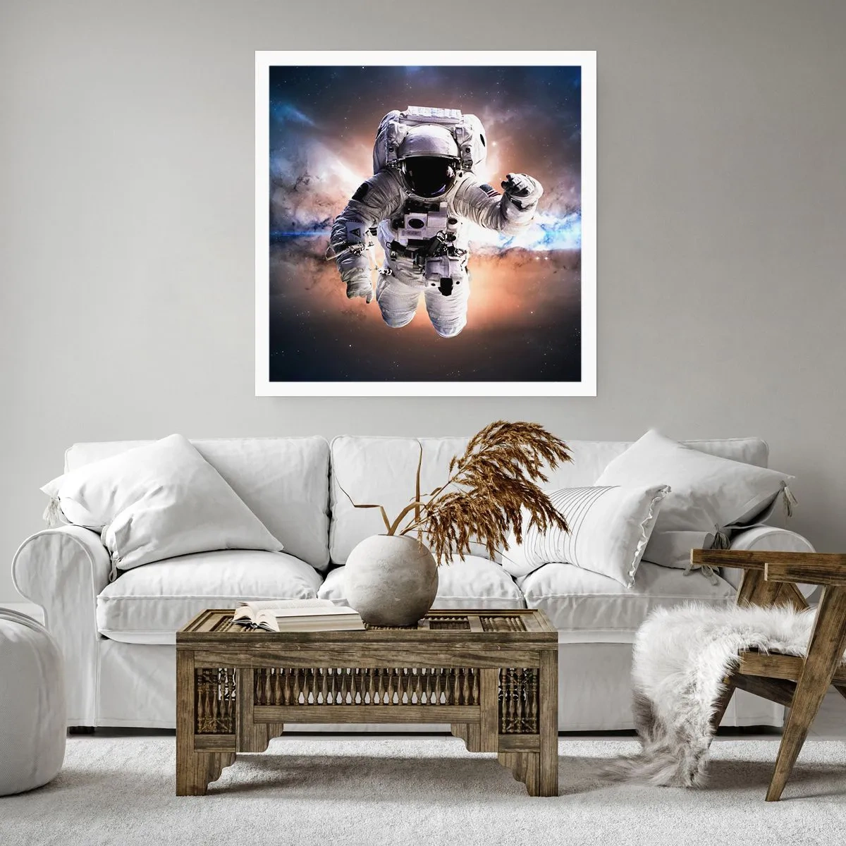 Affiche - Poster - Salutations de l'espace - 30x30 cm