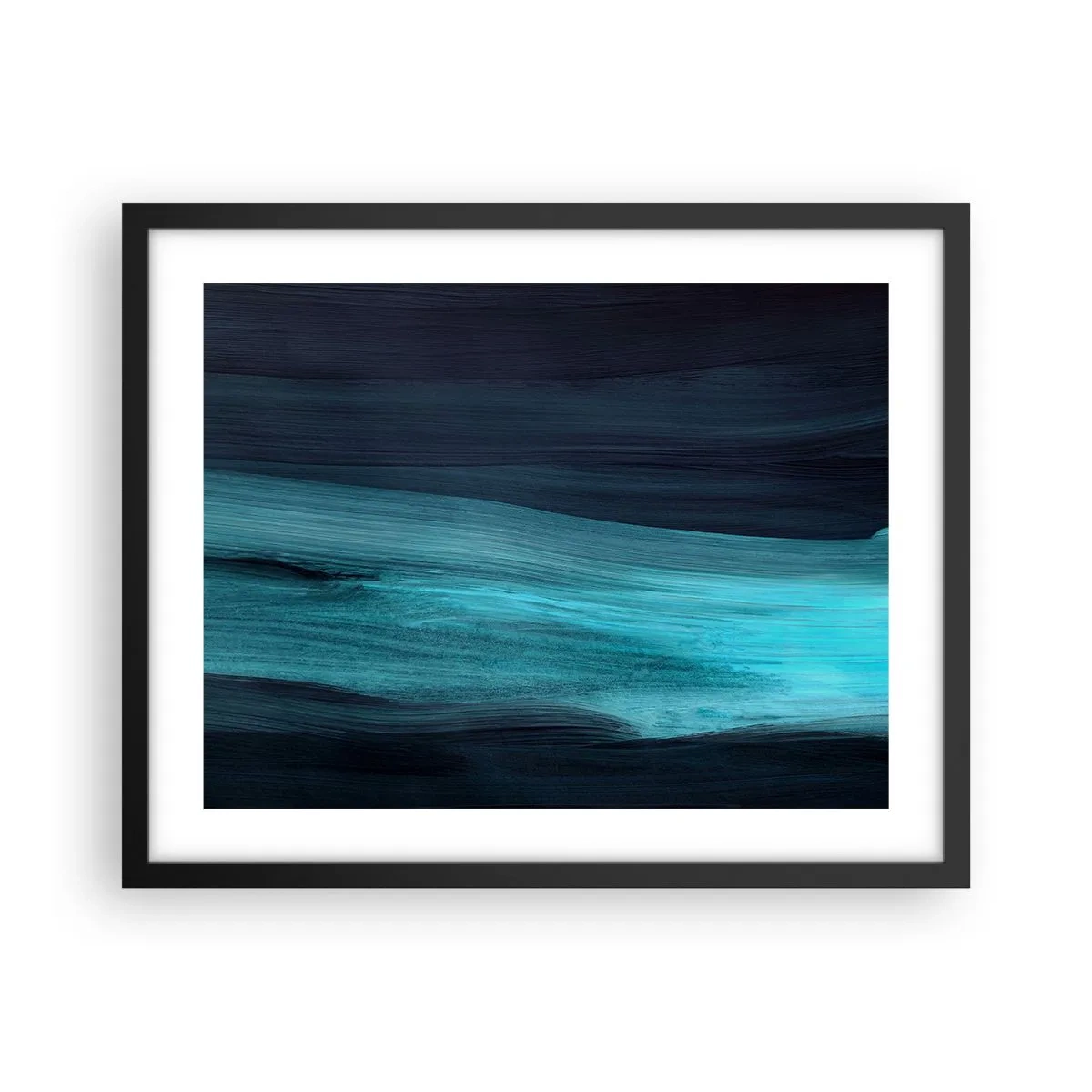 Affiche dans un cadre noir - Poster - Suivez le courant - 50x40 cm