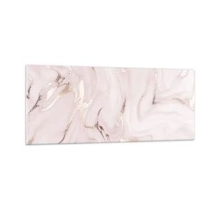 Impression sur verre - Image sur verre - Dans un châle rose - 100x40 cm