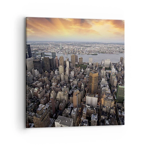 Impression sur toile - Image sur toile - Le cœur battant de notre époque - 70x70 cm