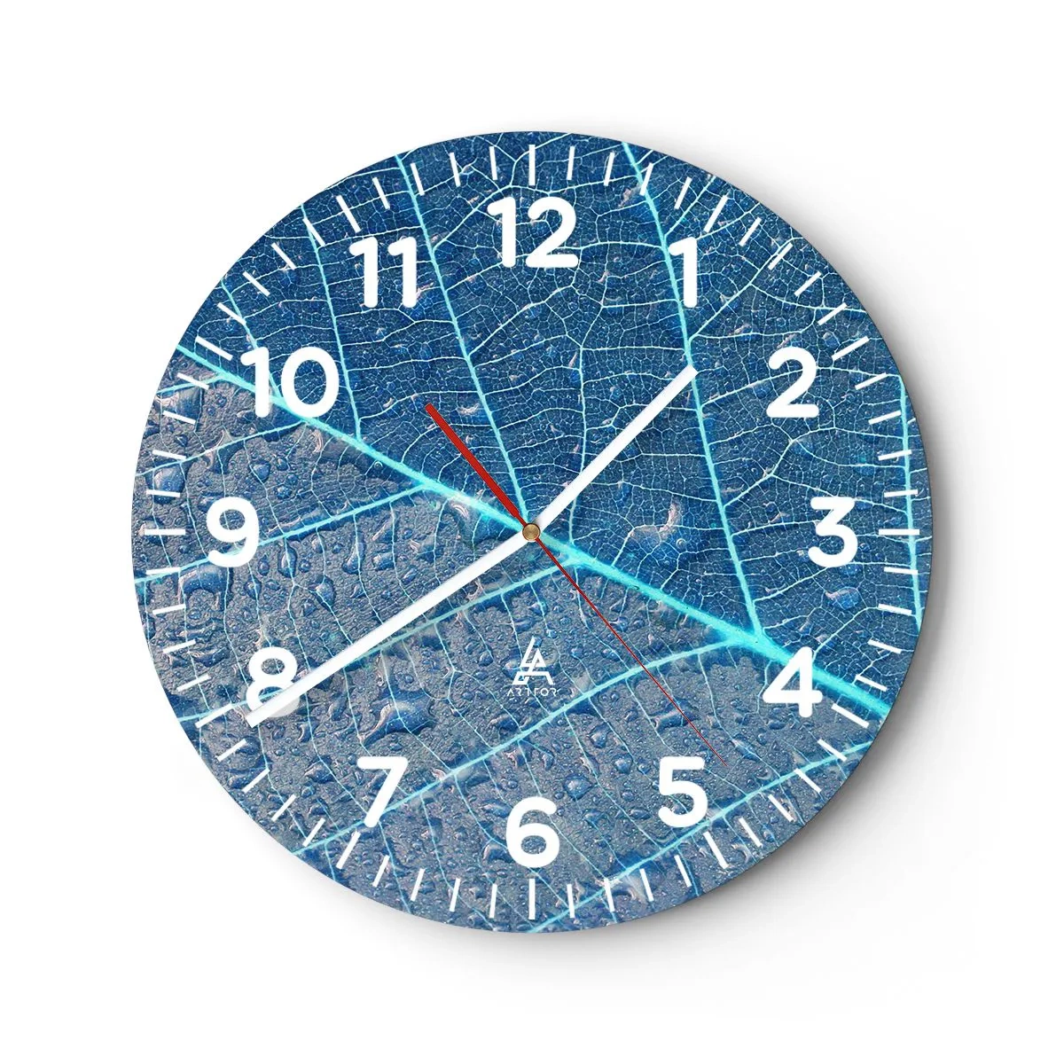 Horloge murale - Pendule murale - La vie en bleu - 30x30 cm