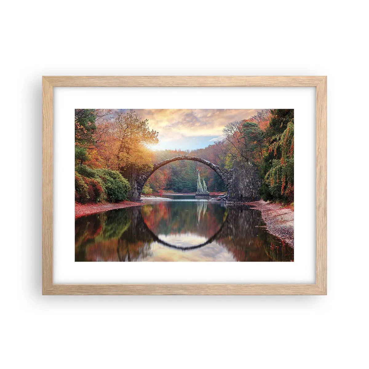 Affiche dans un chêne clair - Poster - De l'autre cote du miroir - 40x30 cm