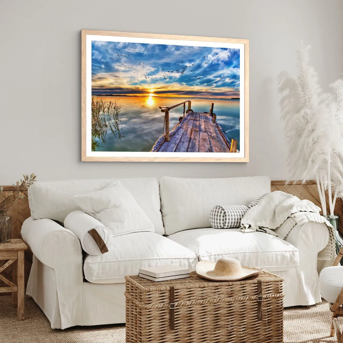 Affiche dans un chêne clair - Poster - Le vent se repose - 50x40 cm