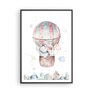 Affiche dans un cadre noir - Poster - Nous serons de retour bientôt! - 70x100 cm