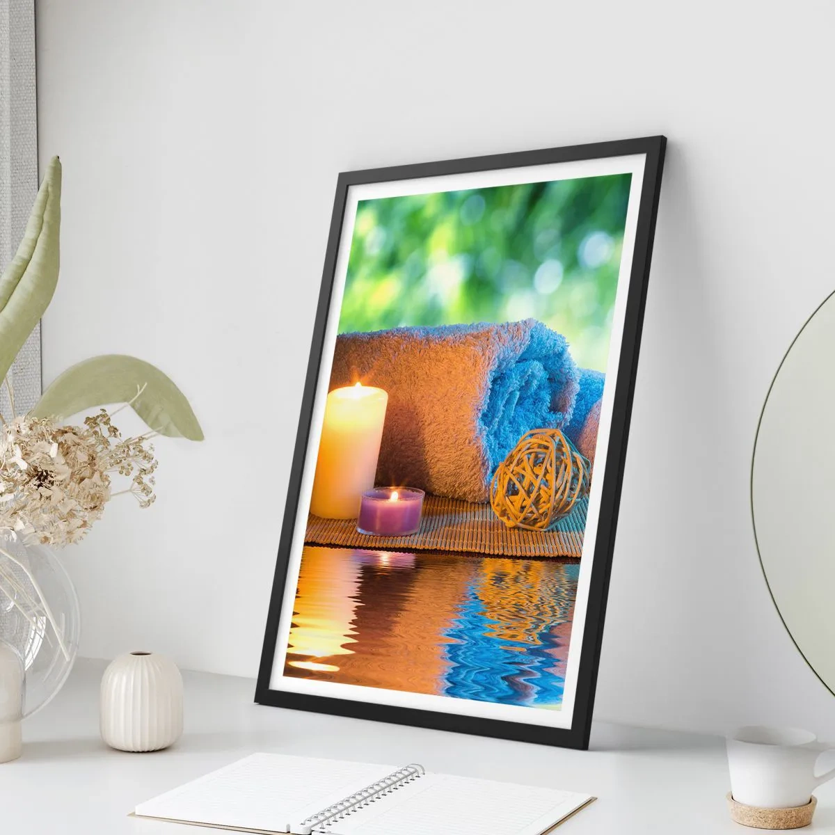 Affiche dans un cadre noir - Poster - Temps pour le corps - 30x40 cm