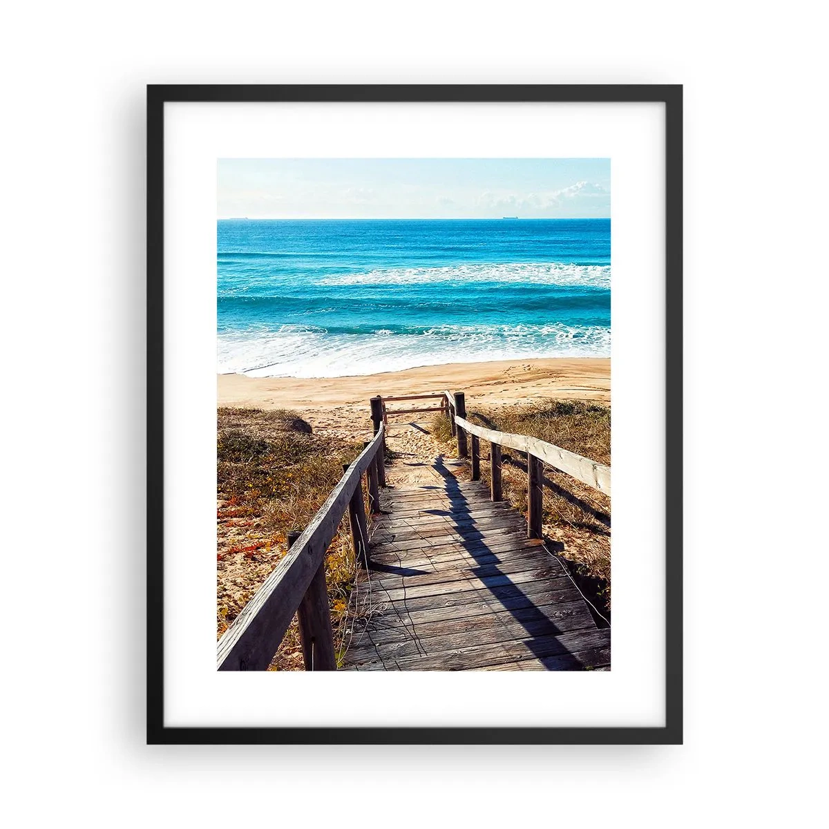 Affiche dans un cadre noir - Poster - Cours! - 40x50 cm