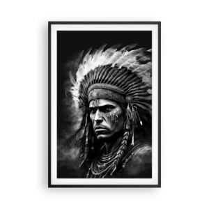 Affiche dans un cadre noir - Poster - Un leader et un guerrier - 61x91 cm