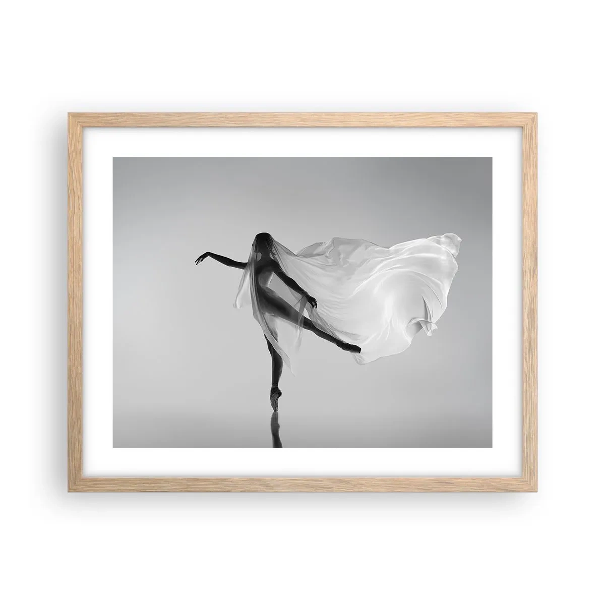 Affiche dans un chêne clair - Poster - Légèreté et grâce - 50x40 cm