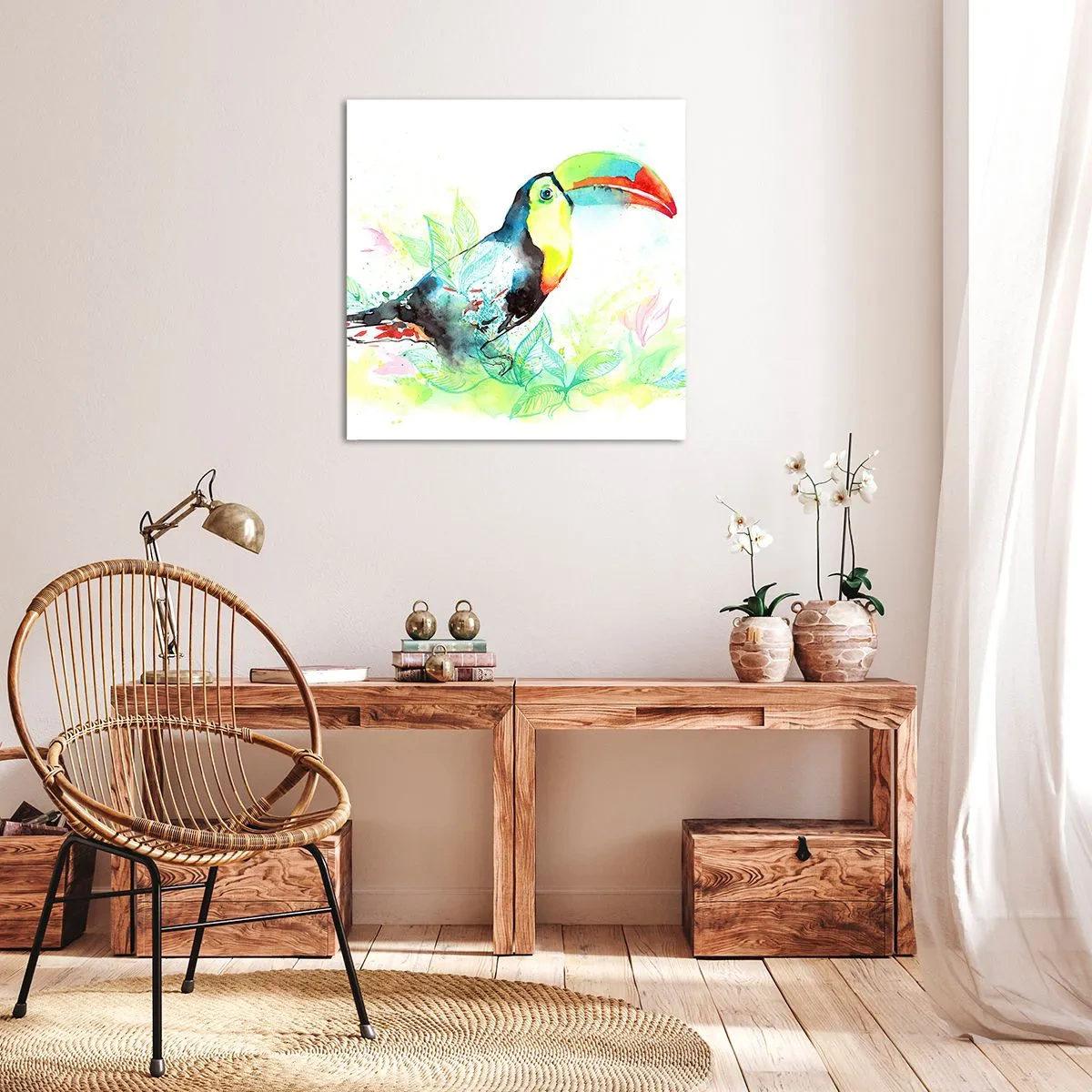 Impression sur toile - Image sur toile - Aussi coloré que l'Amérique du Sud - 40x40 cm