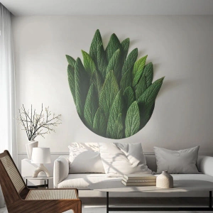 Papier Peint Autocollant Deluxe Sticker - Curiosité sans retenue - Sage, feuille de sauge, Herbe - 400x280 cm