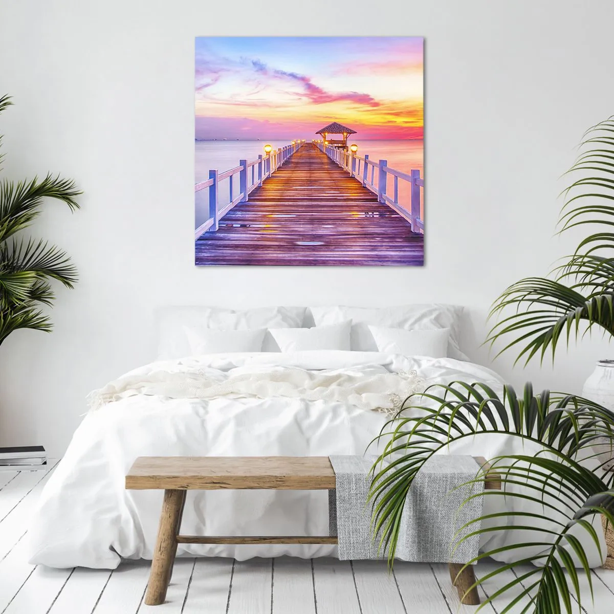 Impression sur toile - Image sur toile - Le silence lilas-doré du soir - 50x50 cm