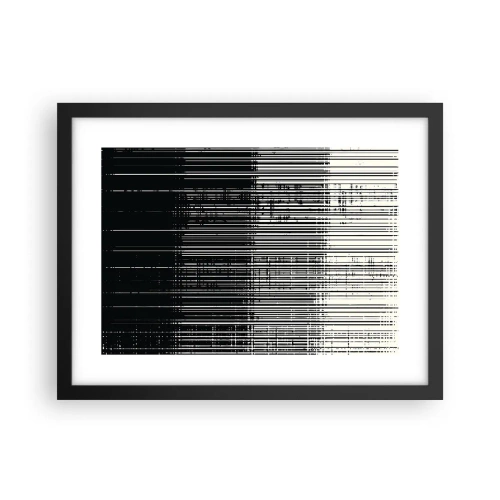 Affiche dans un cadre noir - Poster - Ondes et vibrations - 40x30 cm
