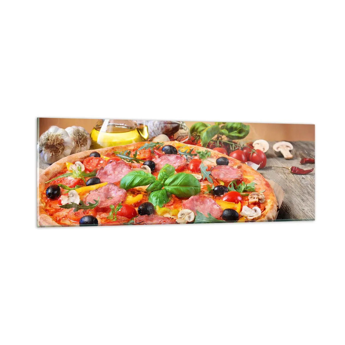 Impression sur verre - Image sur verre - Avec une vraie saveur italienne - 90x30 cm