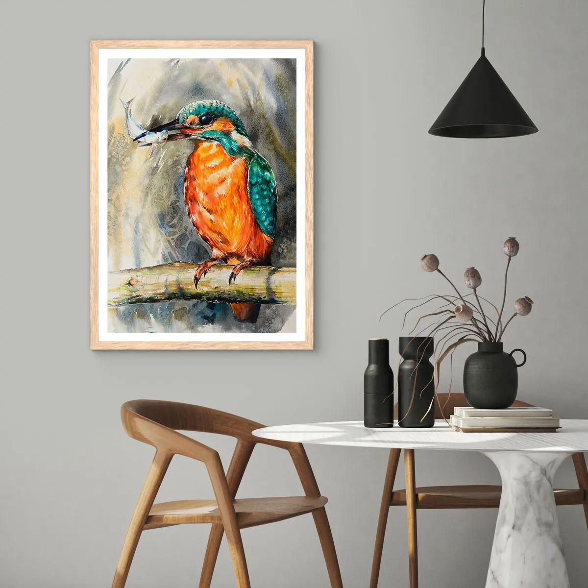 Affiche dans un chêne clair - Poster - Loi de la nature - 30x40 cm