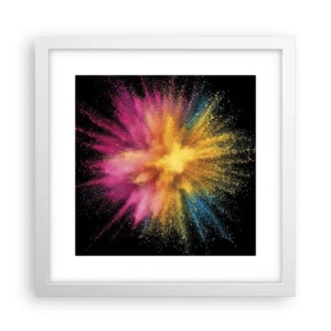 Affiche dans un cadre blanc - Poster - Origine des couleurs - 30x30 cm