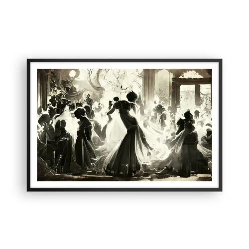 Affiche dans un cadre noir - Poster - La grande mascarade - 91x61 cm