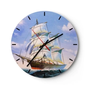 Horloge murale - Pendule murale - Fièrement avec le vent - 40x40 cm