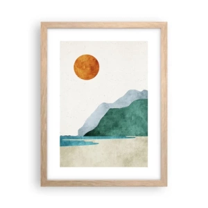 Affiche dans un chêne clair - Poster - Le paysage comme il se doit - 30x40 cm