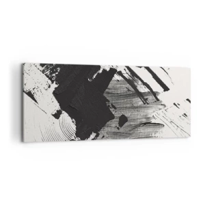 Impression sur toile - Image sur toile - Abstraction – expression du noir - 100x40 cm
