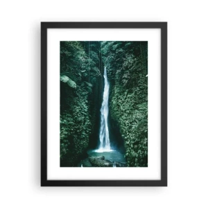 Affiche dans un cadre noir - Poster - Fontaine tropicale - 30x40 cm