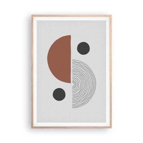 Affiche dans un chêne clair - Poster - Perfection de la roue - 70x100 cm