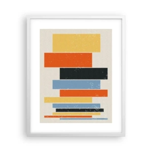 Affiche dans un cadre blanc - Poster - Notation musicale - 40x50 cm